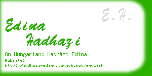 edina hadhazi business card